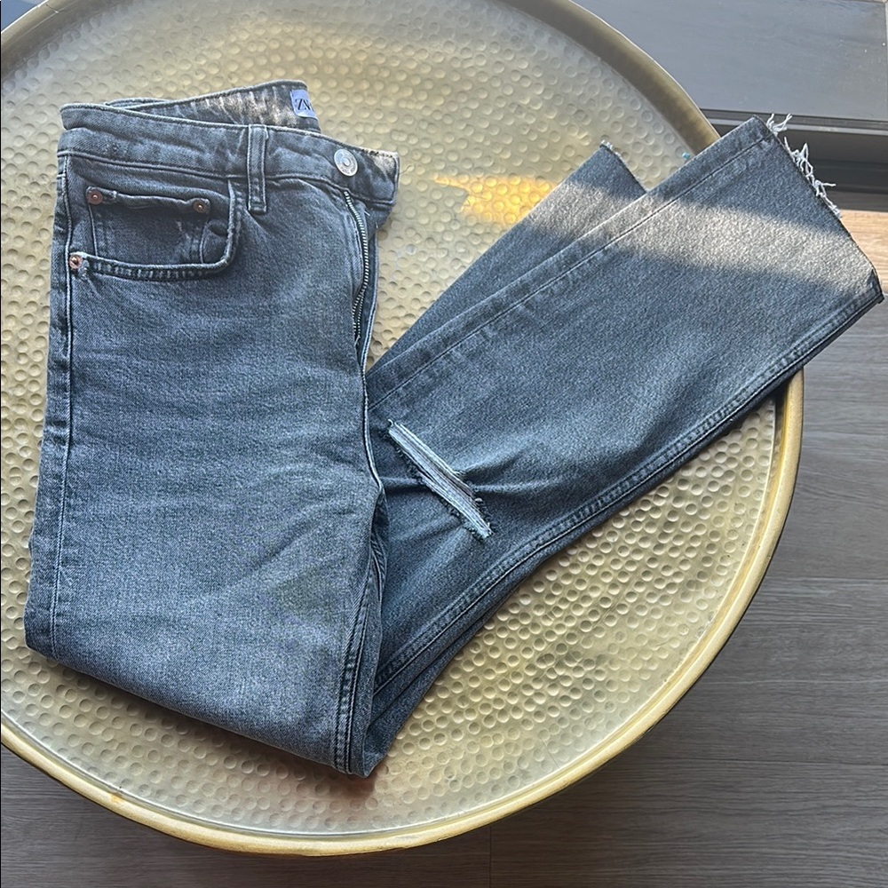 Zara Gray Denim Jeans